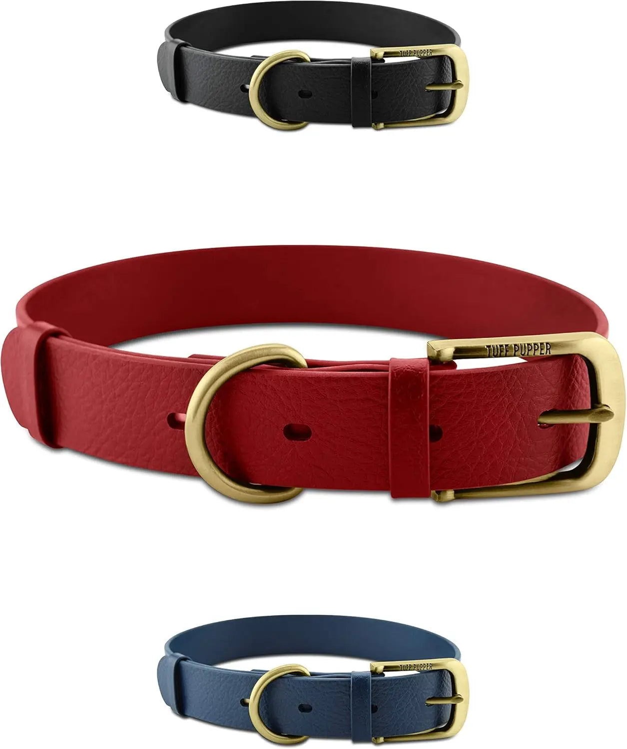 Heavy Duty Waterproof Dog Collar Metal Buckle Odor Proof XS–L (all colors)