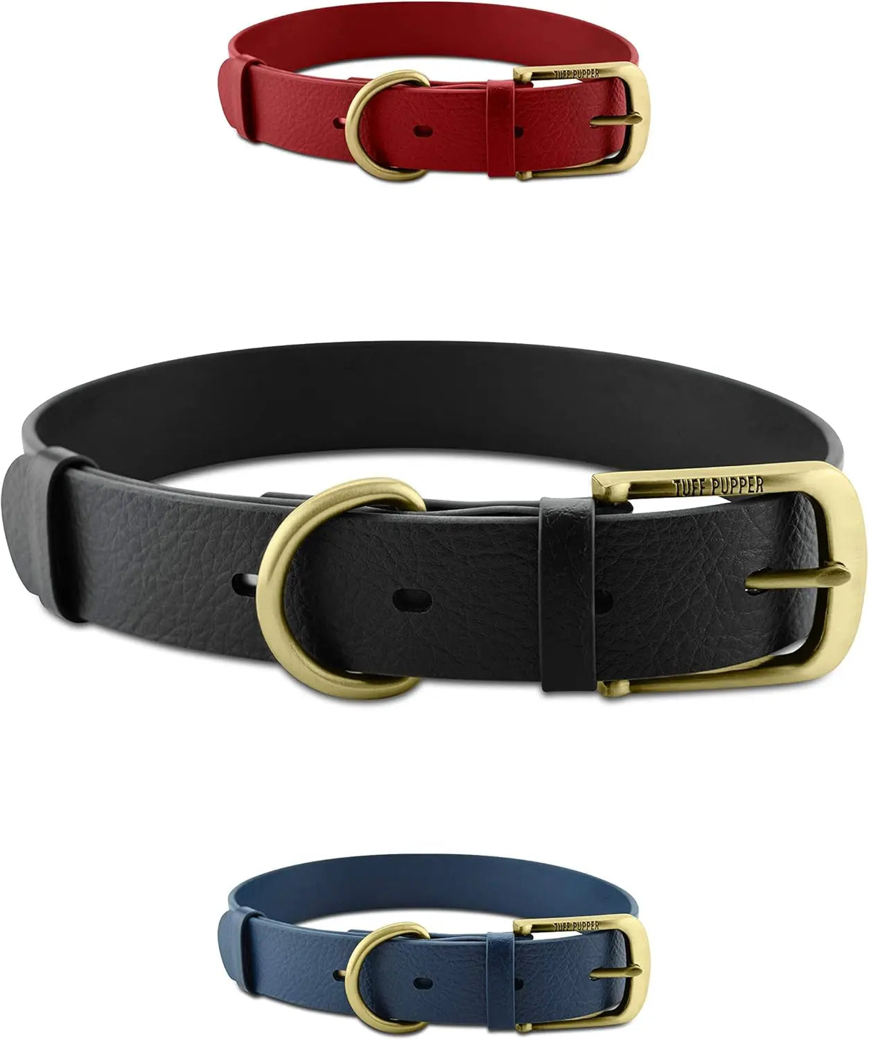 Heavy Duty Waterproof Dog Collar Metal Buckle Odor Proof XS–L (all colors)