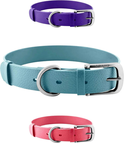 Heavy Duty Waterproof Dog Collar Metal Buckle Odor Proof XS–L (all colors)