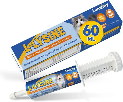 L-Lysine Paste for Cats Taurine Omega 3 Immune Eye Respiratory 60ml