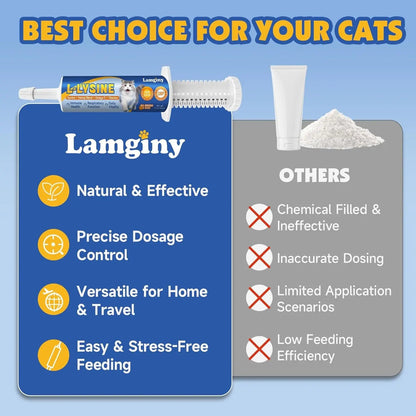 L-Lysine Paste for Cats Taurine Omega 3 Immune Eye Respiratory 60ml