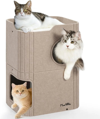 Made4Pets Indoor Cat House - The Ultimate Cozy Retreat for Your Feline Friend
