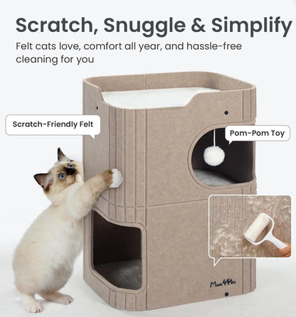 Made4Pets Indoor Cat House - The Ultimate Cozy Retreat for Your Feline Friend