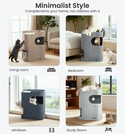 Made4Pets Indoor Cat House - The Ultimate Cozy Retreat for Your Feline Friend