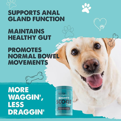 Mighty Scoot Dog Anal Gland & Digestive Support Fiber Chews 120 Ct