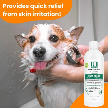 Nootie Dog Cat Shampoo Anti Itch Oatmeal Lidocaine Hot Spot Relief