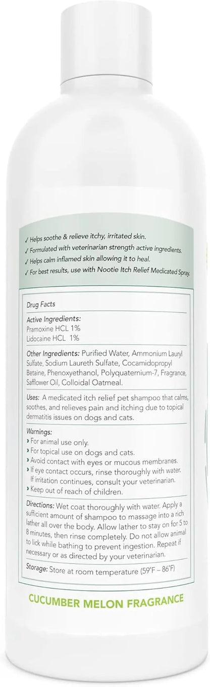 Nootie Dog Cat Shampoo Anti Itch Oatmeal Lidocaine Hot Spot Relief