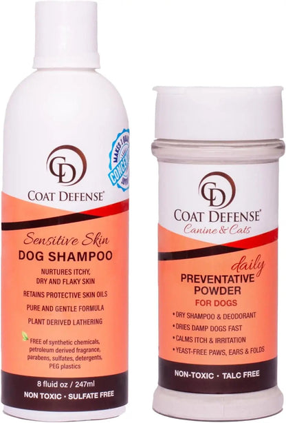 Paw Licker Bundle Dog Yeast Relief Powder & Sensitive Skin Shampoo
