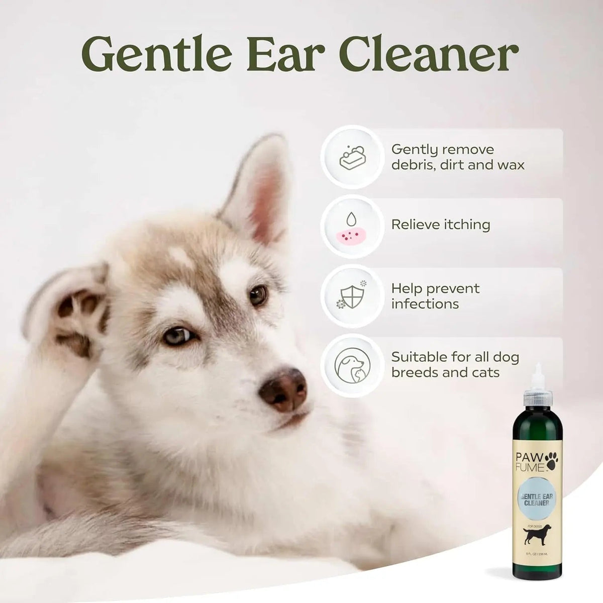 Pawfume Dog Spa Gift Basket 6-Piece Probiotic Deodorizer & Grooming Set