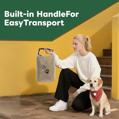 Travel Dog Food Storage Bag, Roll-Top Airtight Kibble Container 14 Cups