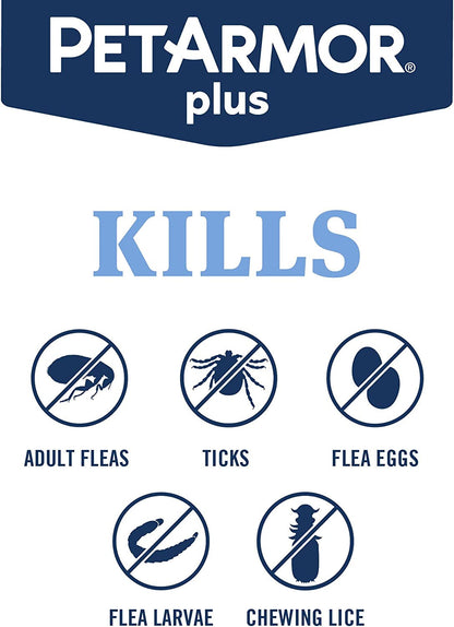 PetArmor Plus Flea Tick Treatment Dogs Waterproof Fast Acting 5-132lbs