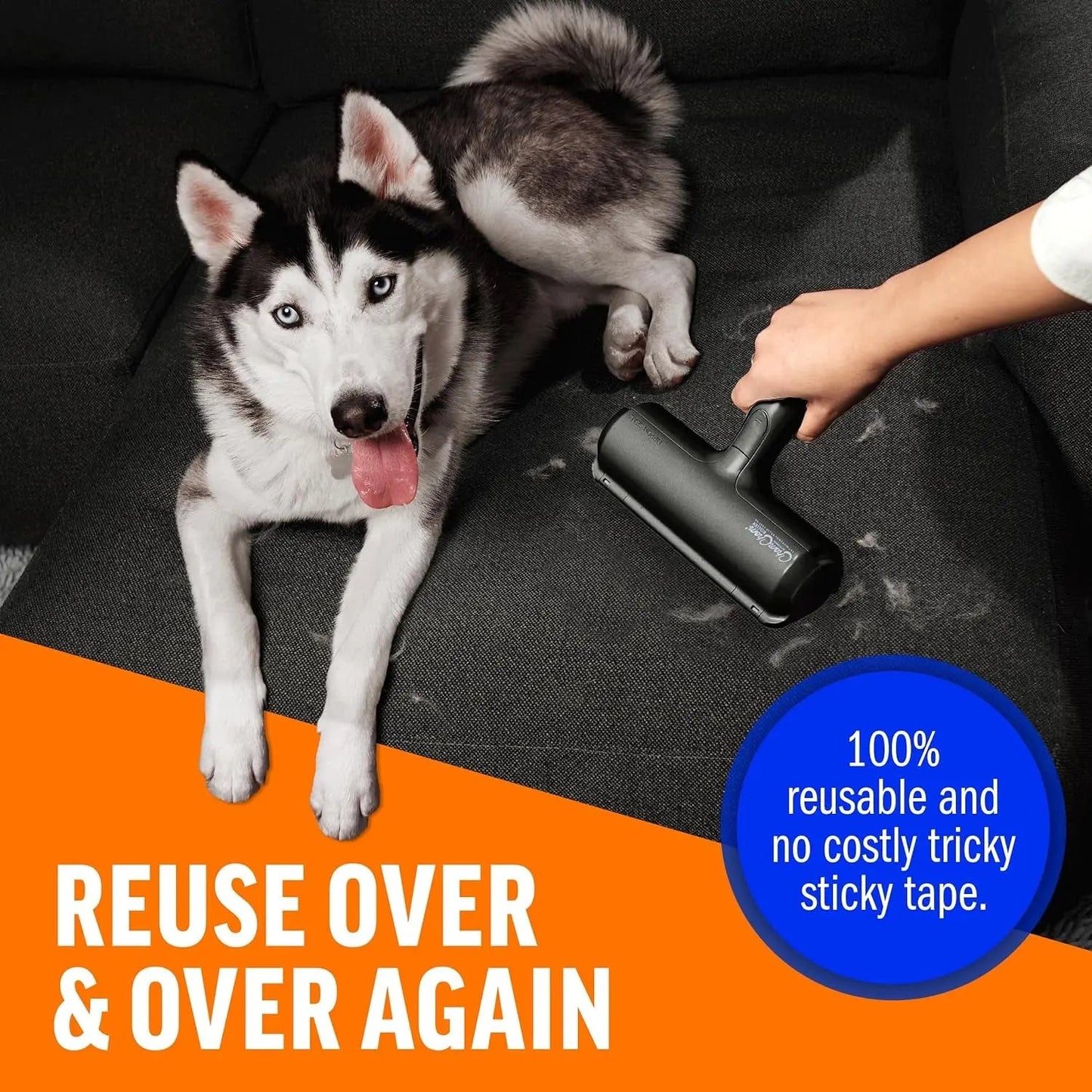 Ultimate Pet Hair Remover Roller: Effortlessly Clean Your Furniture, Carpet & Clothing