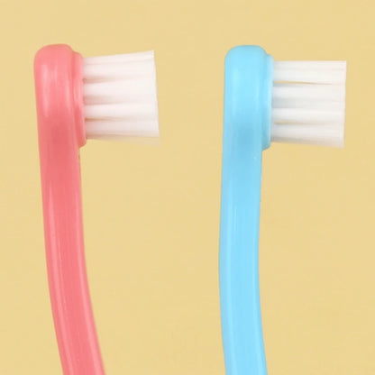 Dog Toothbrush Micro Head Teeth Cleaning Tool for Small Mouth Dogs Cats Comfortable Handle Toothbrushes