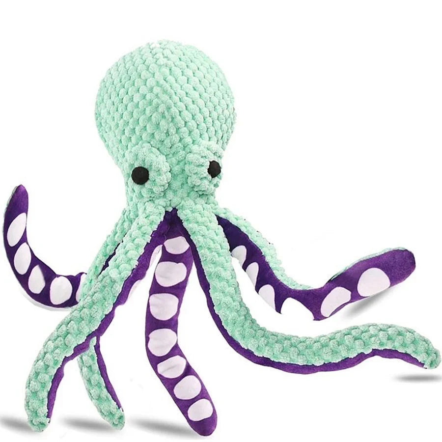 Squeaky Octopus Dog Toy Cotton Rope Interactive Chew Toy Boredom Relief Self Play Pet Toy for Small Puppy Dogs Wholesale