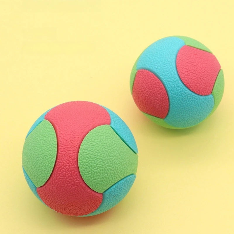 TPR Bounce Ball for Dogs: Chew-Proof Elastic Toy for Aggressive Chewers - Self-Play Fun and Dental Health