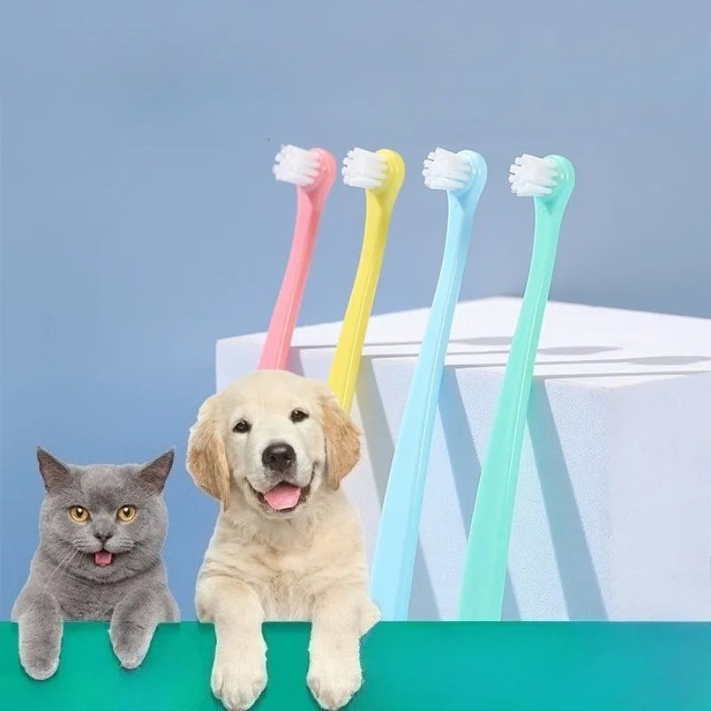 Dog Toothbrush Dog Teeth Cleaning Small Head Brush for Dogs Teeth Mouth Cleaning Tools Pet Grooming Cat Toothbrush Pet Supplies
