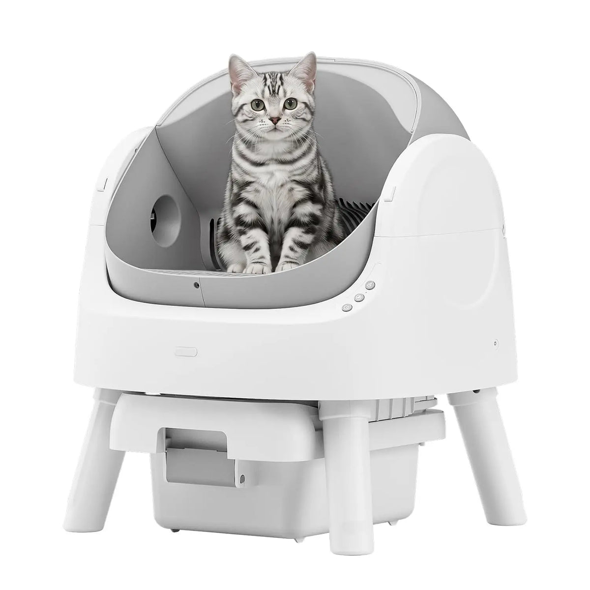 Open Top Self Cleaning Cat Litter Box,Integrated Safety Protection For Multiple Cats, Custom