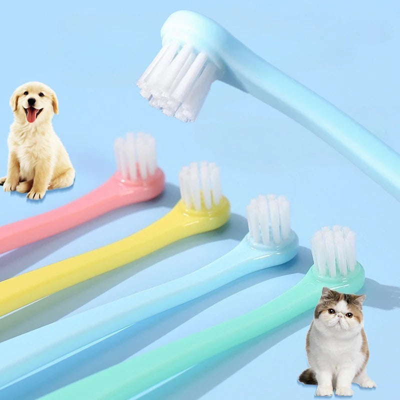Dog Toothbrush Dog Teeth Cleaning Small Head Brush for Dogs Teeth Mouth Cleaning Tools Pet Grooming Cat Toothbrush Pet Supplies