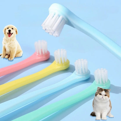 Dog Toothbrush Dog Teeth Cleaning Small Head Brush for Dogs Teeth Mouth Cleaning Tools Pet Grooming Cat Toothbrush Pet Supplies