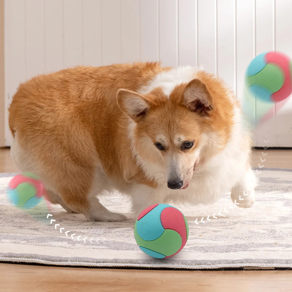 TPR Bounce Ball for Dogs: Chew-Proof Elastic Toy for Aggressive Chewers - Self-Play Fun and Dental Health