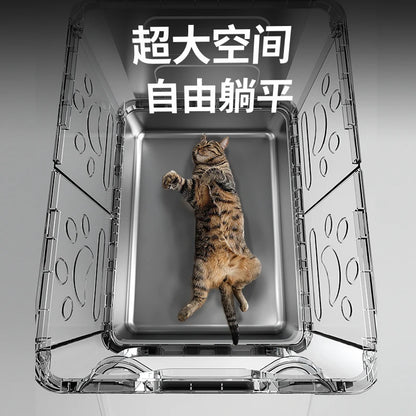 Extra Large Cat Litter Box Cabinet-Enclosed Top Entry Design Slide Drawer Odor Control System Anti-Splash Tray Giant Breed Pets