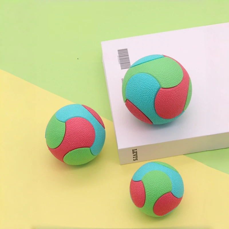 TPR Bounce Ball for Dogs: Chew-Proof Elastic Toy for Aggressive Chewers - Self-Play Fun and Dental Health