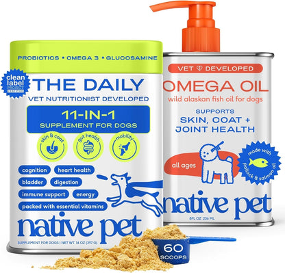 Senior Dog Multivitamin Powder 12-in-1 Joint Brain Digestion Immune 30 Scoops