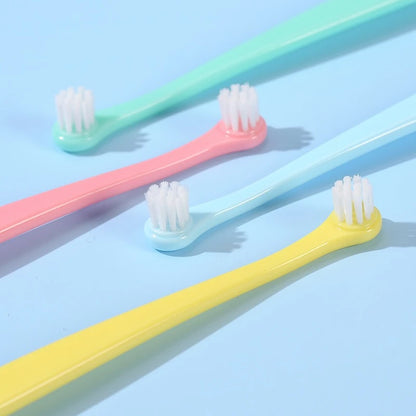 Dog Toothbrush Micro Head Teeth Cleaning Tool for Small Mouth Dogs Cats Comfortable Handle Toothbrushes