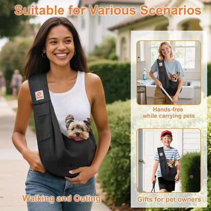 Small Dog Sling Carrier Breathable Wrap Pet Pouch Dogs Cats 3–10 lbs -all colors
