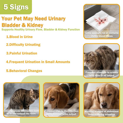 Dog Cat Urinary Tract Supplement Stone Breaker Bladder Kidney Crystal Support