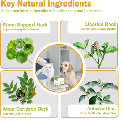 Dog Cat Urinary Tract Supplement Stone Breaker Bladder Kidney Crystal Support