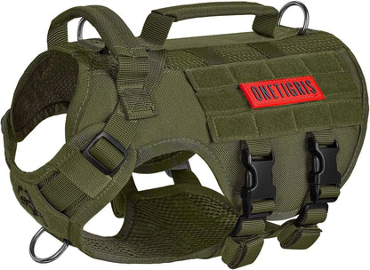 Tactical No-Pull Dog Harness – Mesh Military Vest with Handles for S -XL Dogs