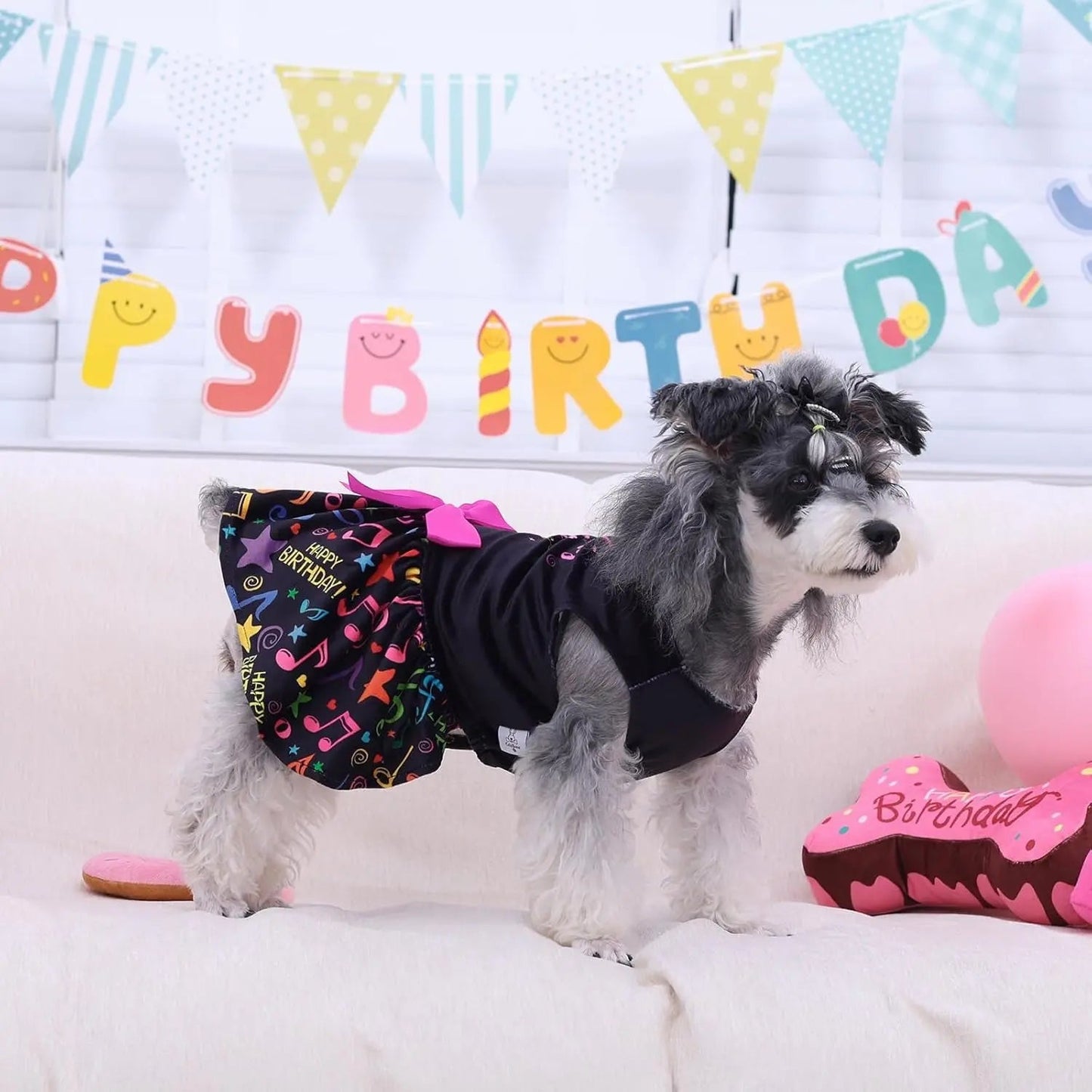 Velvet Dog Birthday and Holiday Dress  For Small Dogs Puppy Holiday Skirt XXS–L