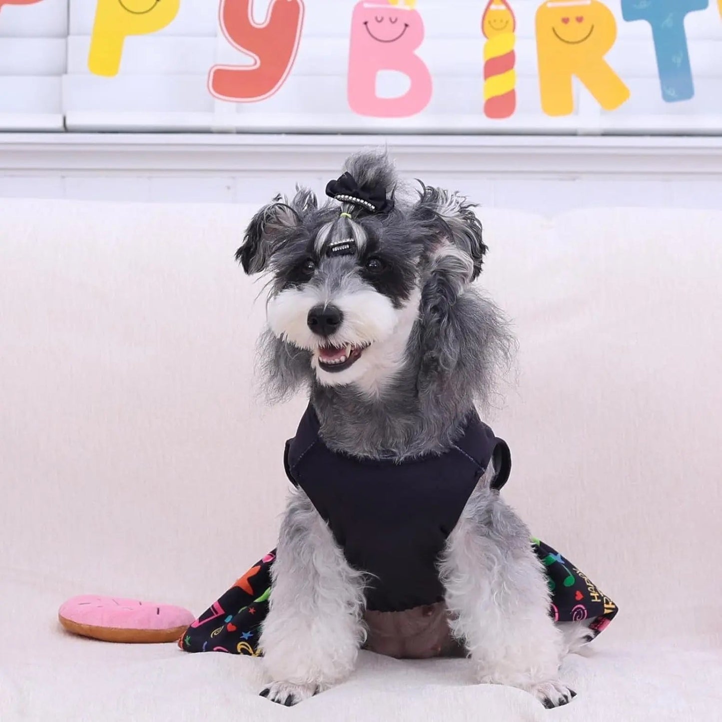 Velvet Dog Birthday and Holiday Dress  For Small Dogs Puppy Holiday Skirt XXS–L