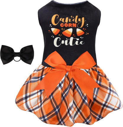 Velvet Dog Birthday and Holiday Dress  For Small Dogs Puppy Holiday Skirt XXS–L