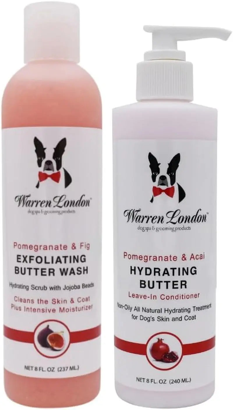 Warren London Butter Combo 8oz – Dog Shampoo & Leave-In Conditioner, Pom & Fig