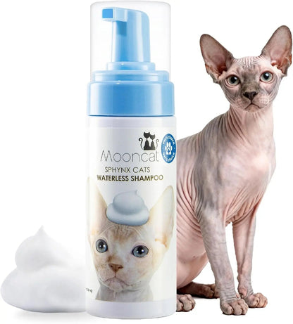 Waterless Cat Shampoo Foam & Brush Kit No Rinse Hypoallergenic 5oz