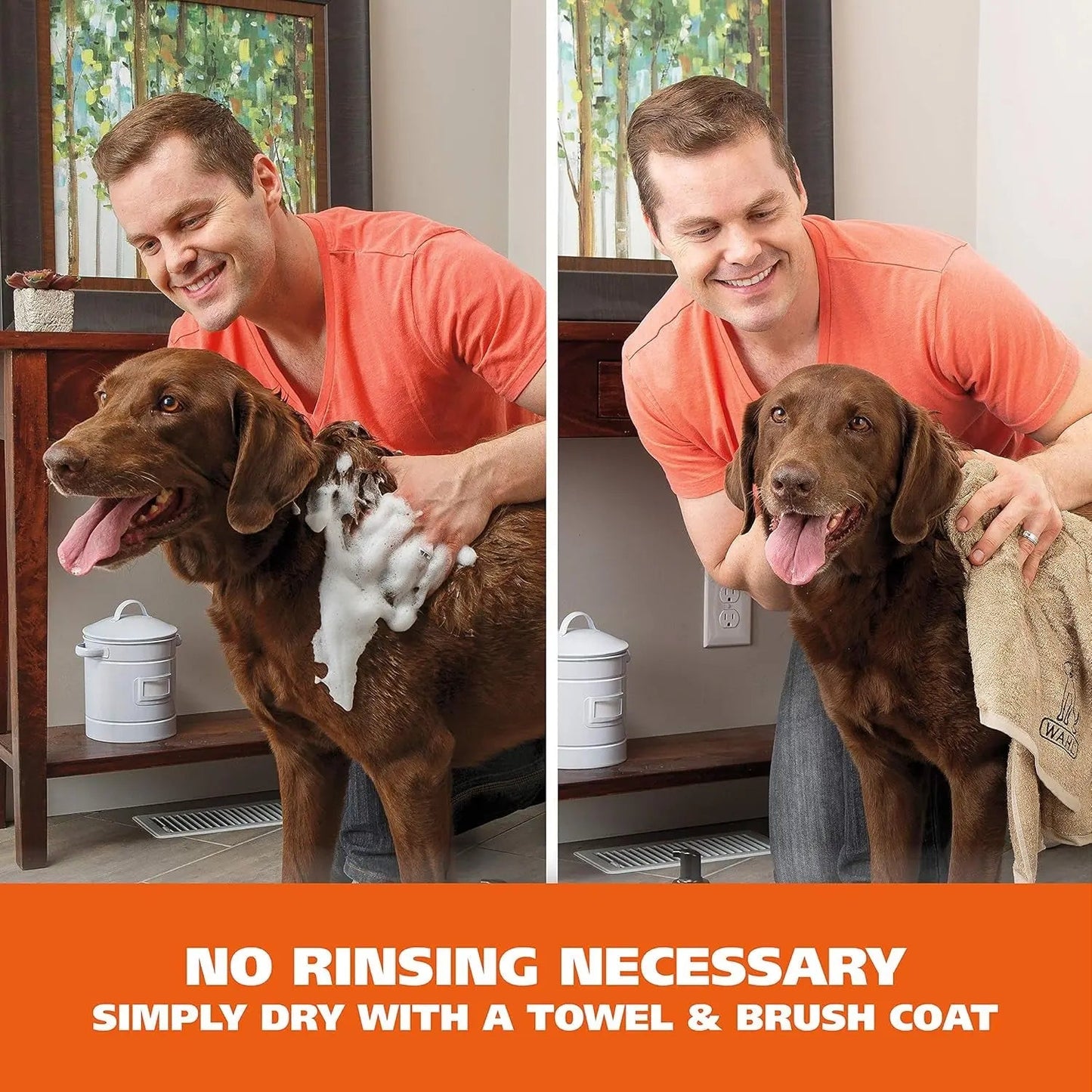 Waterless No Rinse Pet Shampoo Lavender & Chamomile 2-Pack for Dogs & Cats