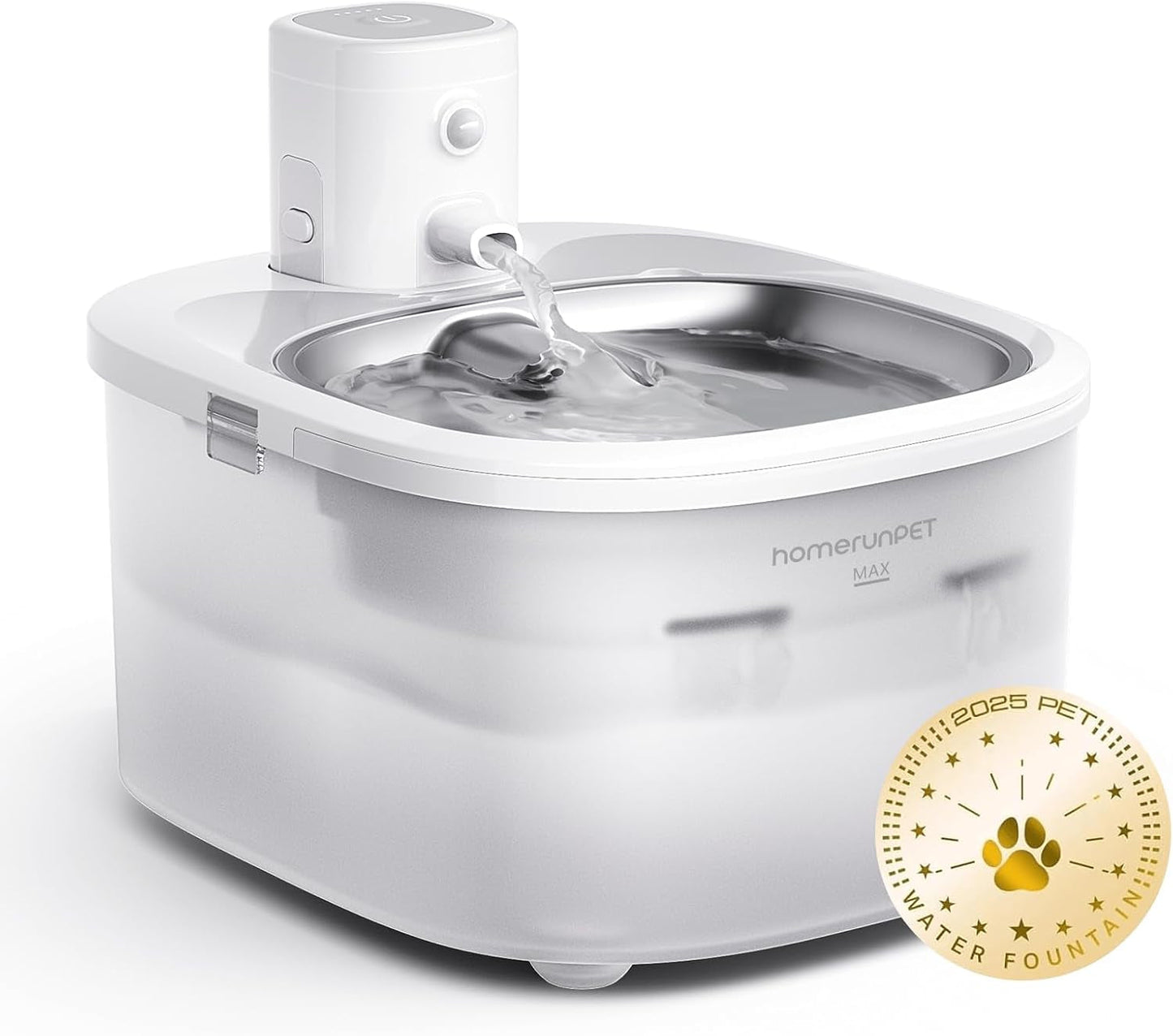 Wireless Cat Water Fountain Stainless Steel Battery Quiet 2.5L Automatic