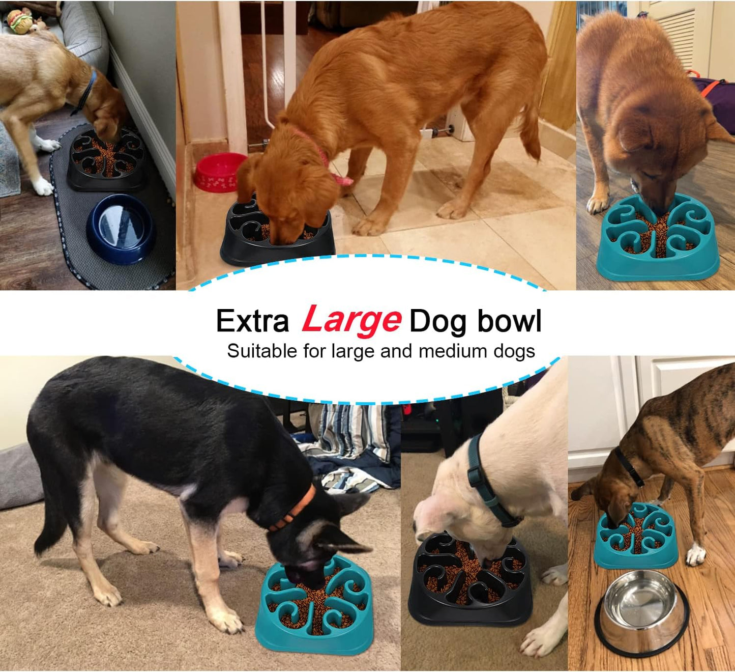Slow Feeder Dog Bowl Healthy Slow Eating Bowls for Dog anti Fasting Eater