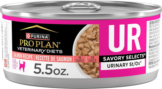 Purina Pro Plan Vet UR Urinary St/Ox Salmon Wet Cat Food - 24 Cans (5.5 Oz Each) for Optimal Cat Health