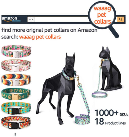 Pet Supplies, (Designer Collection) Cat Collar, Dog Collar, Cat Leash, Dog Leash, Small Dog Collar, Medium Dog Collar, Large Dog Collar (Sunset in LA Leash, XS)