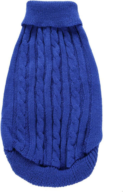 Knitted Small Dog Sweater, Turtleneck Pullover Warm Winter Puppy Clothes | Lightweight & Warm Knitted Winter Sweatshirt, Cold Weather Coat for Dog Girl & Boy, Cute Puppy Costume, Machine Washable