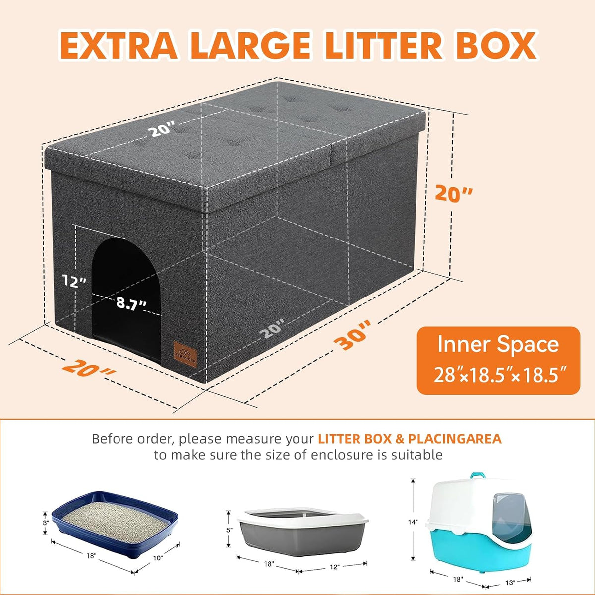 Stylish Cat Litter Box Enclosure - Ultimate Odor Control Furniture
