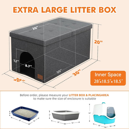 Stylish Cat Litter Box Enclosure - Ultimate Odor Control Furniture