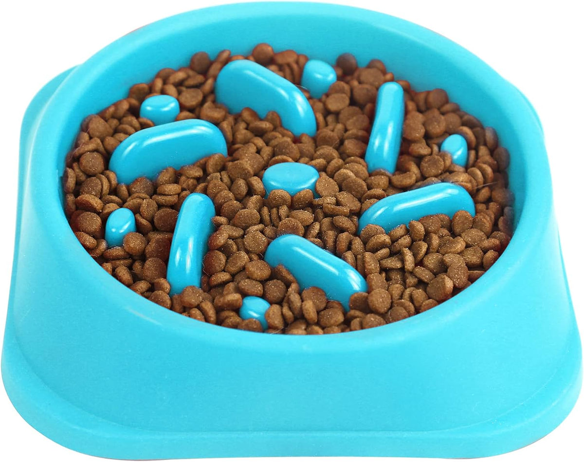 Dog Slow Feeder, Dogs Fun Slower Eating Bowl, Non-Slip Puzzle Bowls, Pet Preventing Choking Food Feeder, Anti-Gulping Healthy Stop Dog Bowl for Faster Eaters