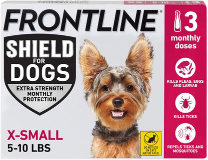 Frontline Shield Flea Tick Treatment for Dogs 5-10 lbs 3 Count