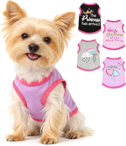 Small Dog Shirts — Cute Puppy Clothes for Chihuahua, Yorkie & Small Breeds | 4-Pack