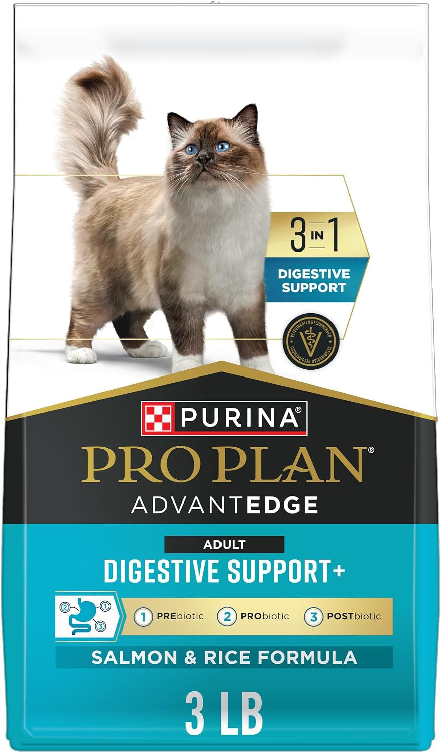 Purina Pro Plan Advantedge Salmon Dry Cat Food for Digestive Support - 3 lb Bag