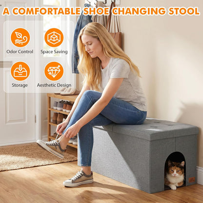 Stylish  Cat Litter Box Enclosure - Elegant Furniture for Ultimate Odor Control